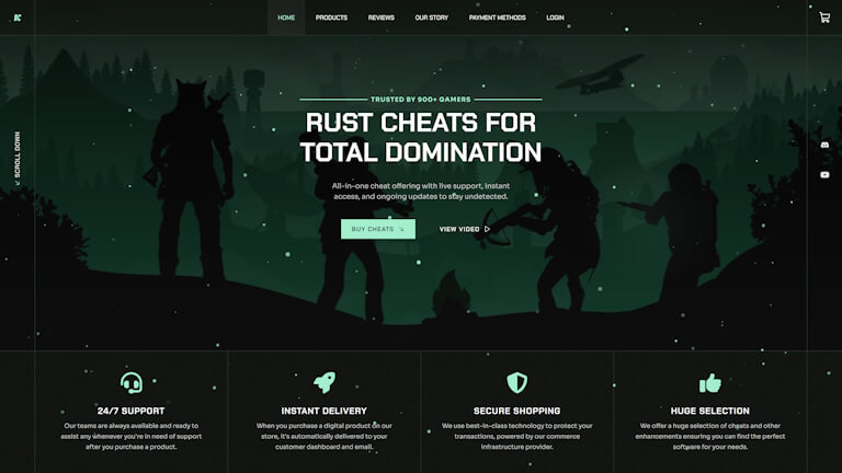 Banned Cheats website screenshot